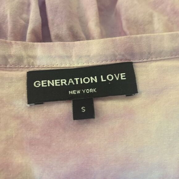 Generation Love Lilac tie dye Long Sleeve cotton Dress, S - Picture 10 of 11